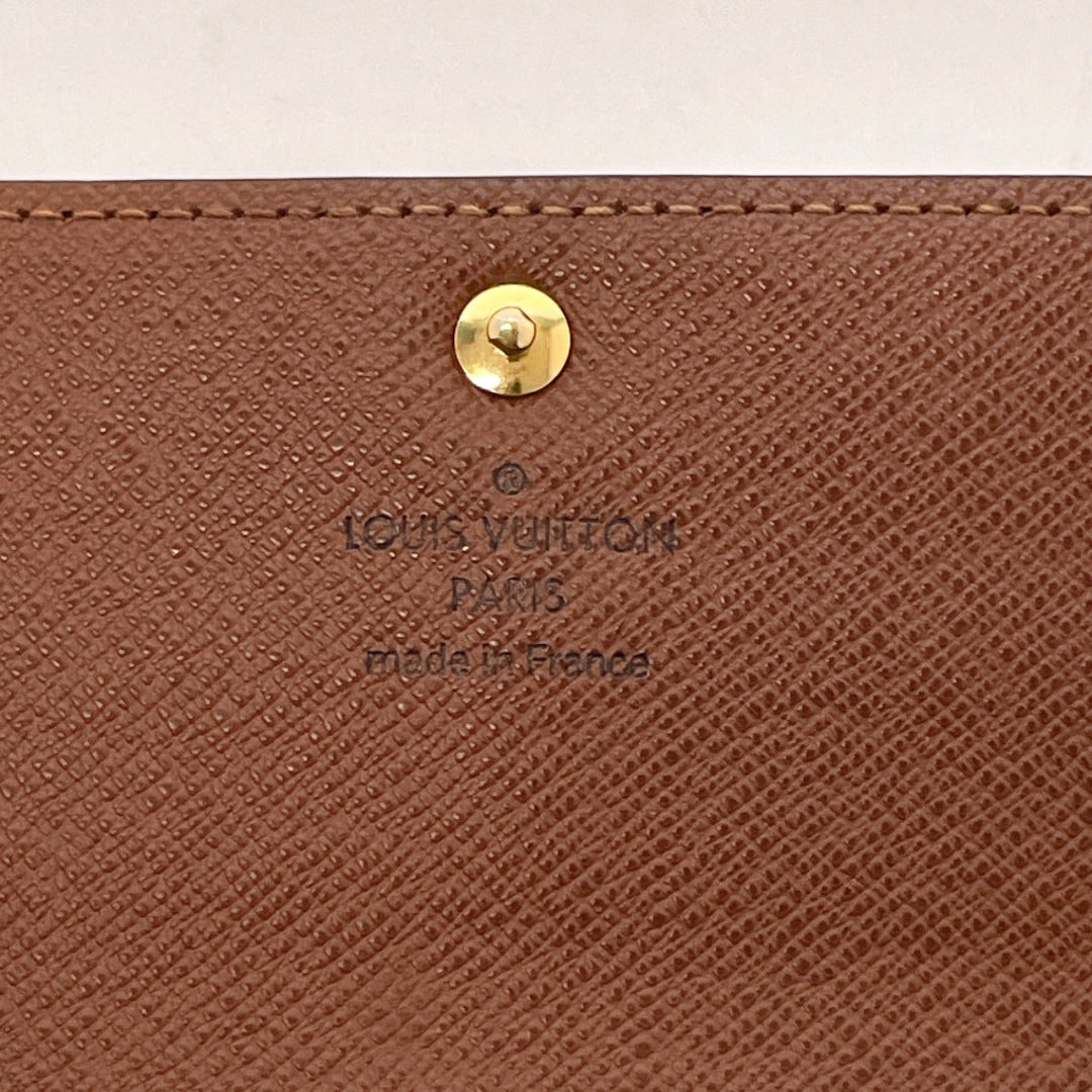 LOUIS VUITTON Long Wallet Purse M61734 Monogram canvas Brown Portefeuille Sarah