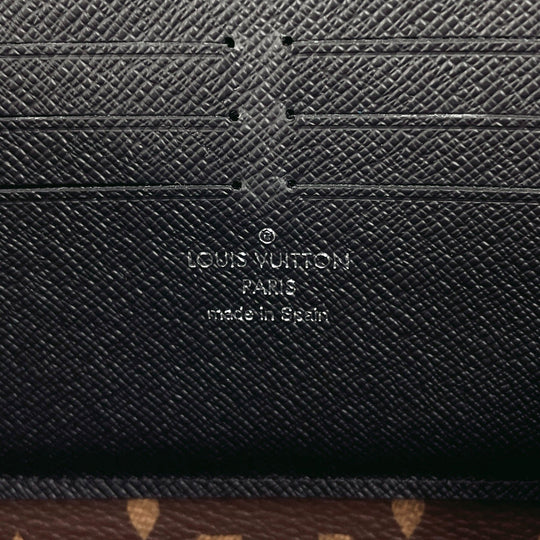LOUIS VUITTON Long Wallet Purse M69407 Monogram macacer Brown Zippy Dragonne