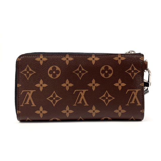 LOUIS VUITTON Long Wallet Purse M69407 Monogram macacer Brown Zippy Dragonne