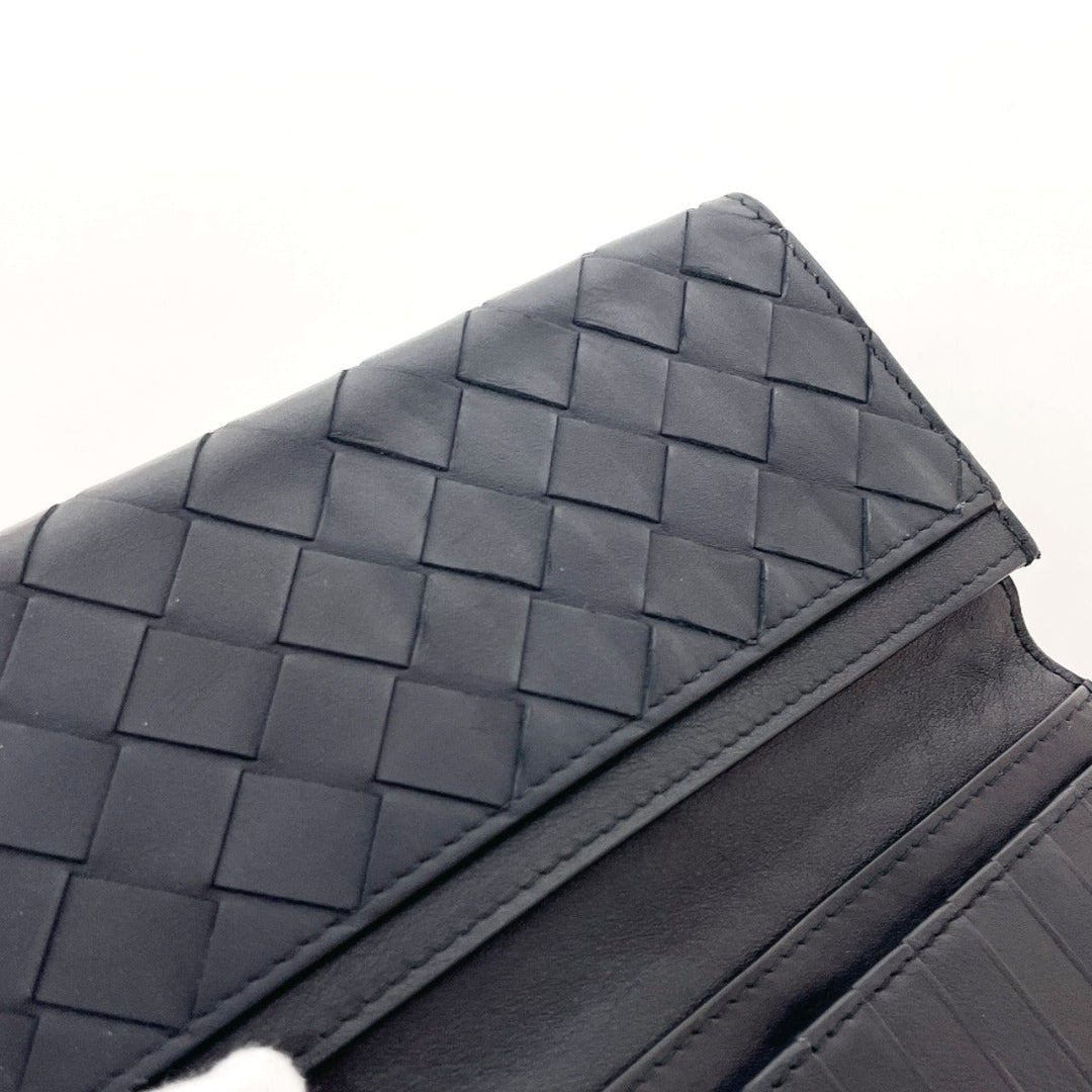 BOTTEGAVENETA Bill Compartment leather black INTRECCIATO