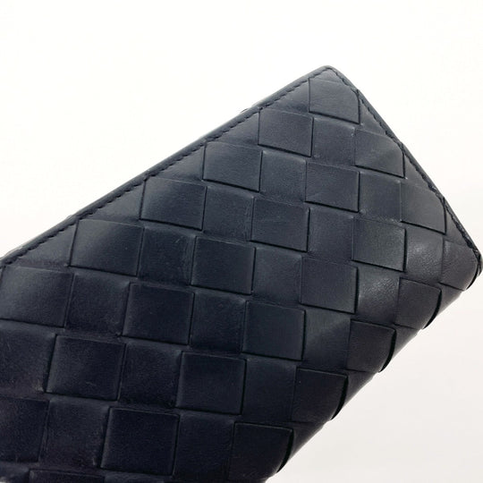 BOTTEGAVENETA Bill Compartment leather black INTRECCIATO