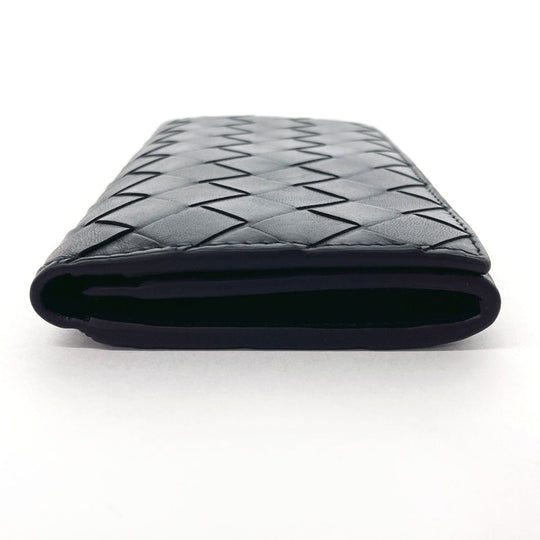 BOTTEGAVENETA Bill Compartment leather black INTRECCIATO