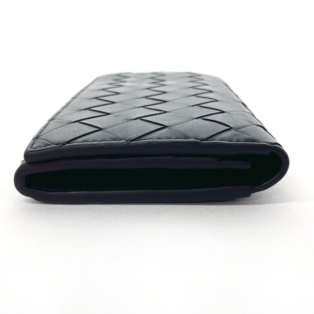 BOTTEGAVENETA Bill Compartment leather black INTRECCIATO