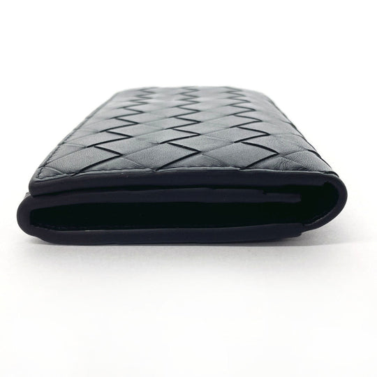 BOTTEGAVENETA Bill Compartment leather black INTRECCIATO