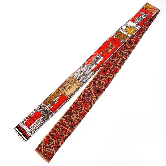 LOUIS VUITTON scarf M70856 silk Red Bandeau BB Ju de Louis