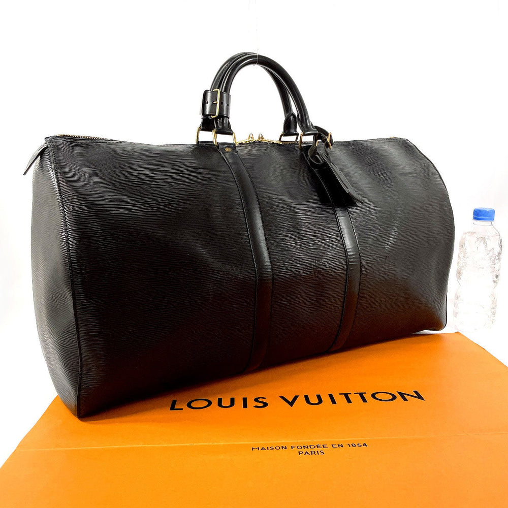 LOUIS VUITTON Boston Duffel bag M42952 Epi Leather black Keepall  55