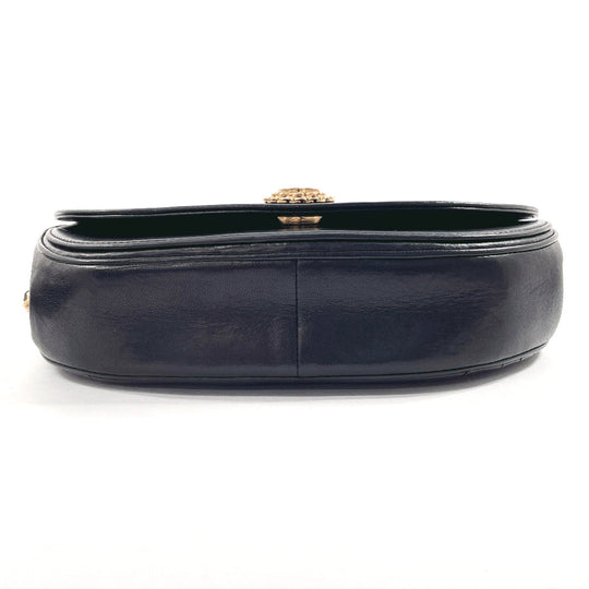 CHANEL Shoulder Bag lambskin black Half moon ChainShoulder Women Used Authentic