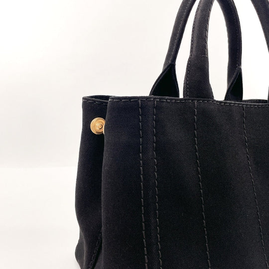 PRADA Tote Bag 1BG439 canvas black Canapa mini