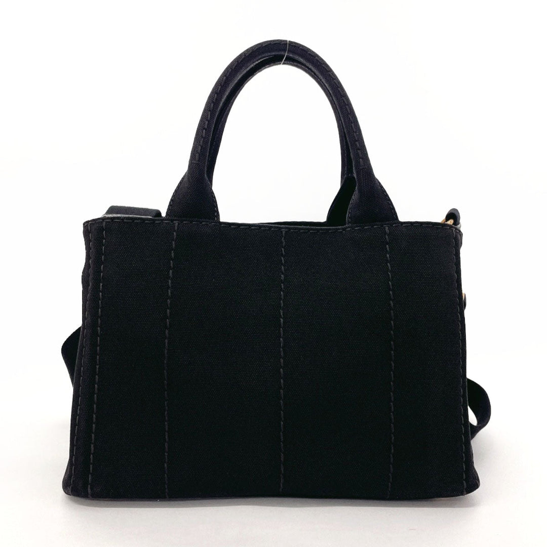 PRADA Tote Bag 1BG439 canvas black Canapa mini