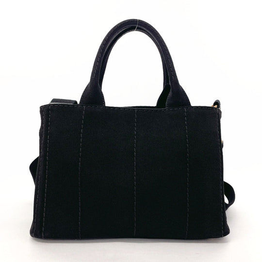 PRADA Tote Bag 1BG439 canvas black Canapa mini