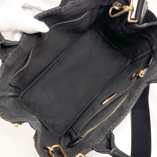 PRADA Tote Bag 1BG439 canvas black Canapa mini