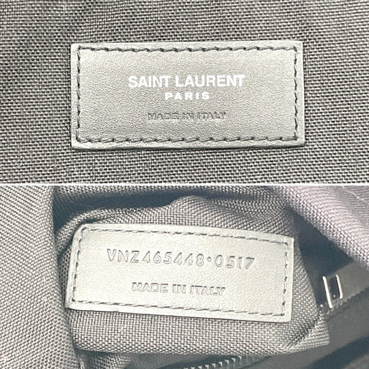 SAINT LAURENT PARIS Backpack 465448 Canvas, Leather black Flamingo Women Used Authentic