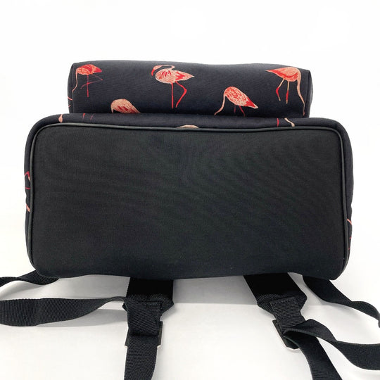 SAINT LAURENT PARIS Backpack 465448 Canvas, Leather black Flamingo Women Used Authentic