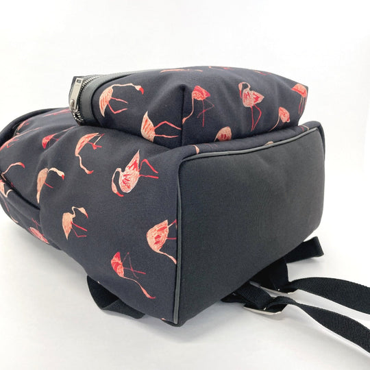SAINT LAURENT PARIS Backpack 465448 Canvas, Leather black Flamingo Women Used Authentic