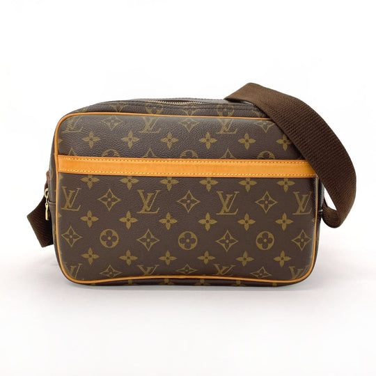 LOUIS VUITTON Shoulder Bag M45254 Monogram canvas Brown Reporter PM unisex Used Authentic