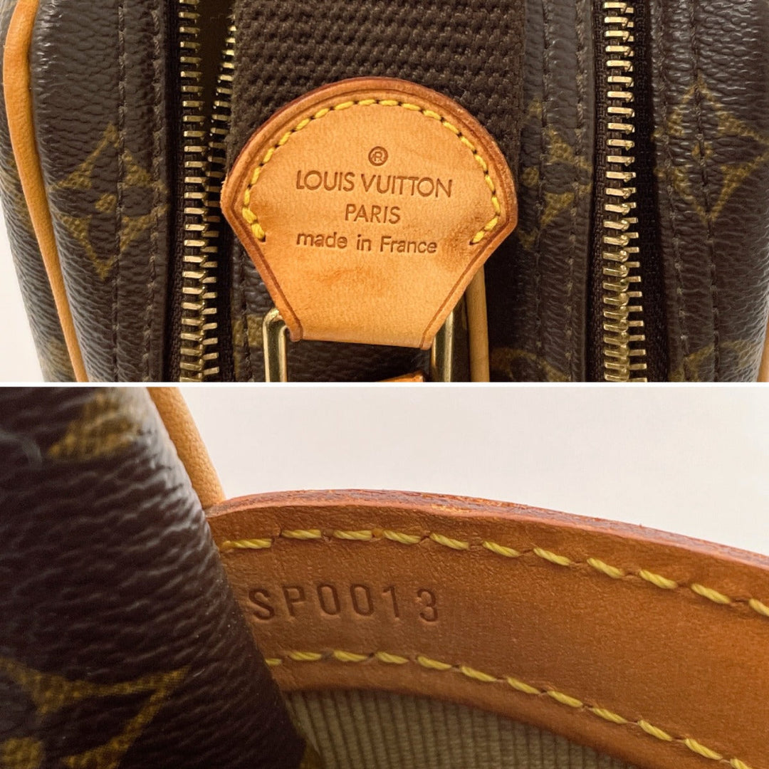 LOUIS VUITTON Shoulder Bag M45254 Monogram canvas Brown Reporter PM unisex Used Authentic