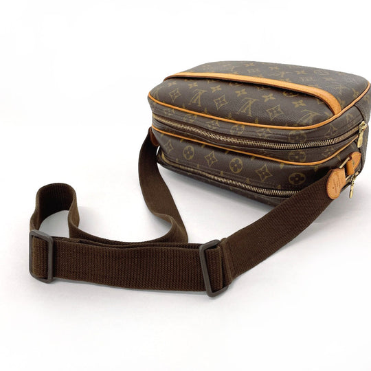 LOUIS VUITTON Shoulder Bag M45254 Monogram canvas Brown Reporter PM unisex Used Authentic