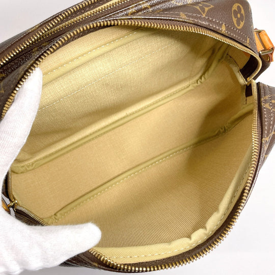 LOUIS VUITTON Shoulder Bag M45254 Monogram canvas Brown Reporter PM unisex Used Authentic