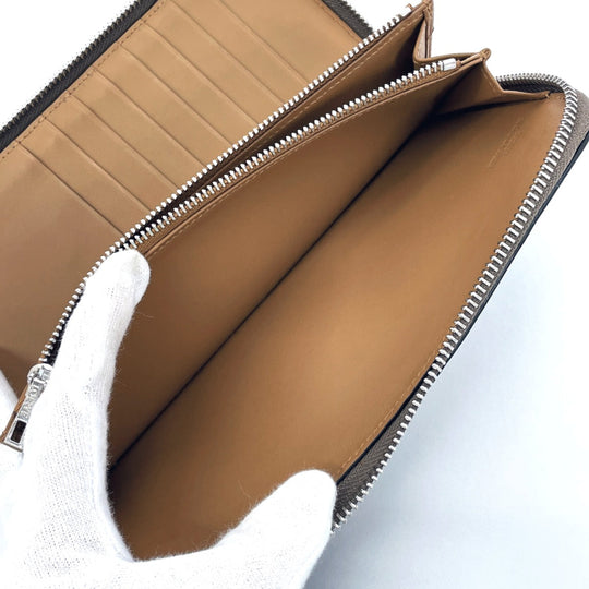 LOEWE Long Wallet Purse leather Brown anagram mens Used Authentic