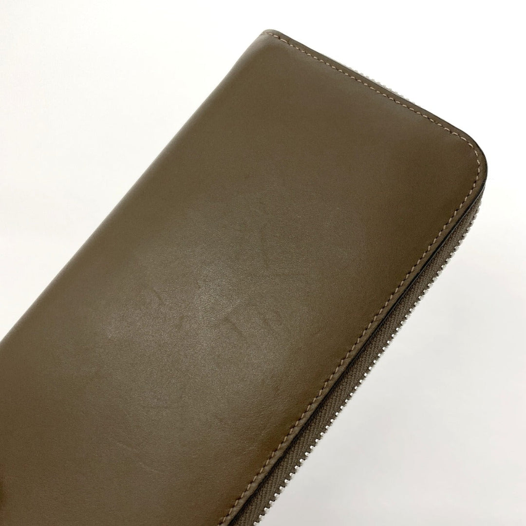 LOEWE Long Wallet Purse leather Brown anagram mens Used Authentic