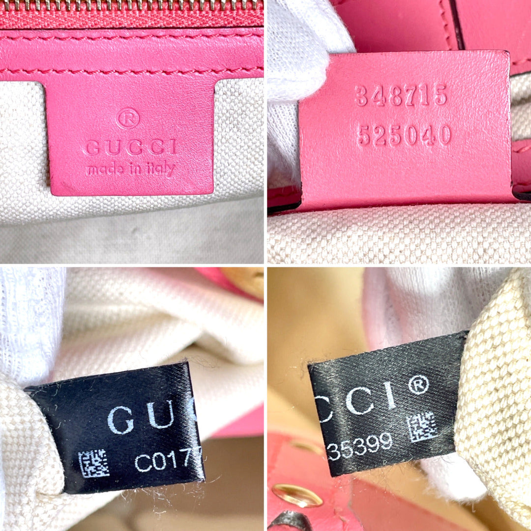GUCCI Tote Bag 348715 Denim, Leather blue Craft