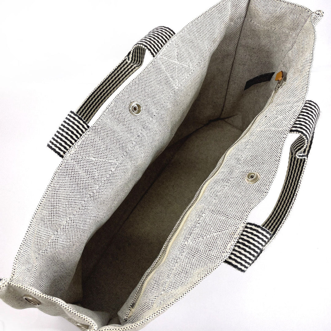 HERMES Tote Bag Tower ash gray New Fool Toe MM unisex Used Authentic