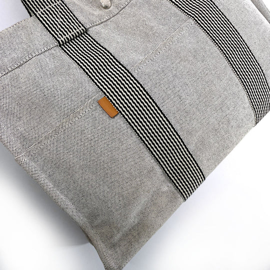 HERMES Tote Bag Tower ash gray New Fool Toe MM unisex Used Authentic