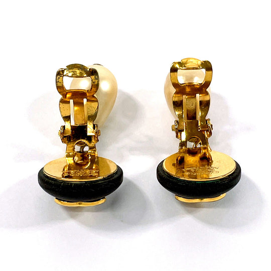 CHANEL Earring Gold Plated, Faux Pearl gold COCO Mark
