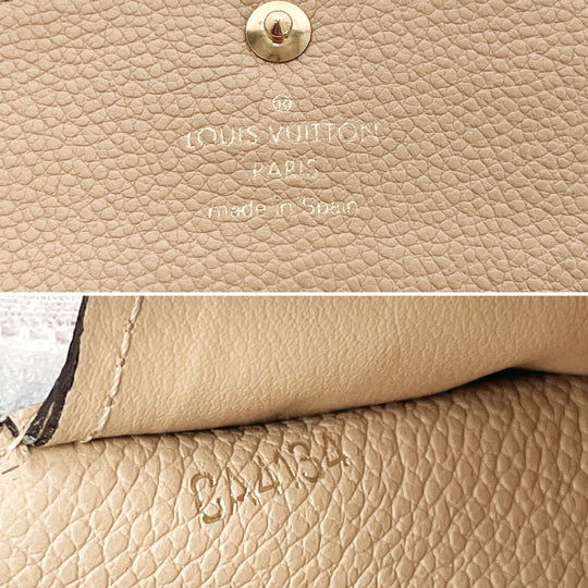 LOUIS VUITTON Long Wallet Purse M60751 Monogram Ann Platt beige Portefeuille Curiuse