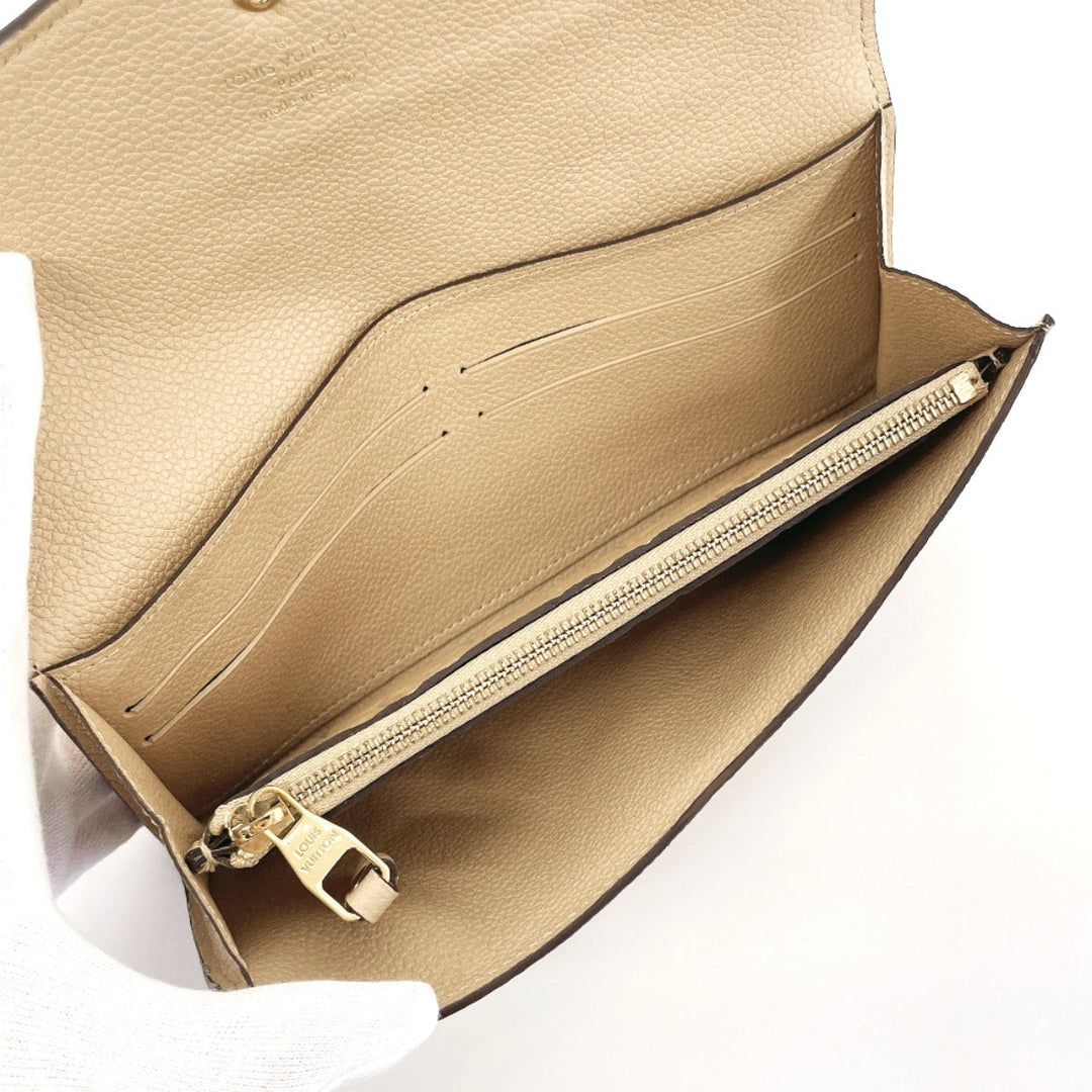 LOUIS VUITTON Long Wallet Purse M60751 Monogram Ann Platt beige Portefeuille Curiuse