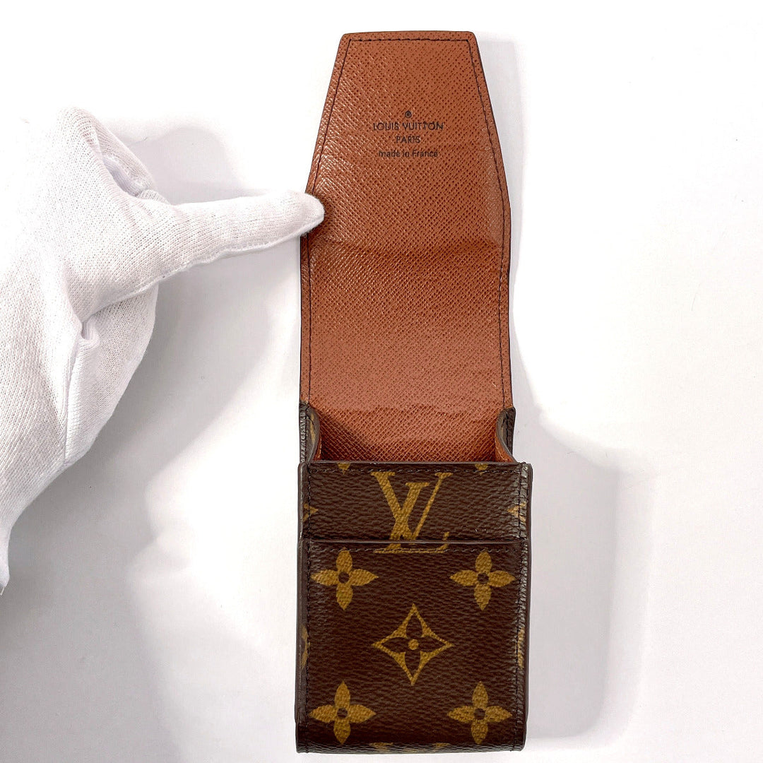 LOUIS VUITTON Other accessories M63024 Monogram canvas Brown Etui cigarette Cigarette case unisex Used Authentic