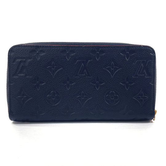 LOUIS VUITTON Long Wallet Purse M62121 Monogram Ann Platt Navy Zippy wallet Women Used Authentic