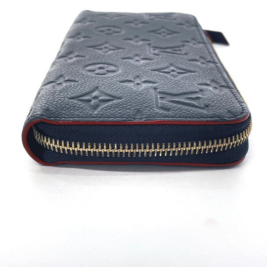 LOUIS VUITTON Long Wallet Purse M62121 Monogram Ann Platt Navy Zippy wallet Women Used Authentic