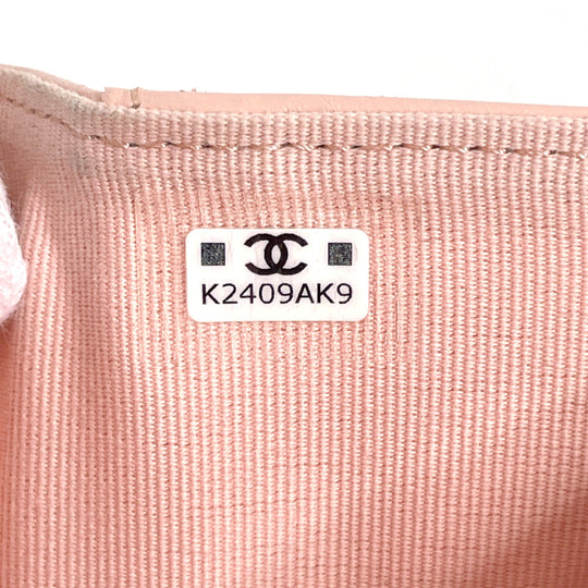 CHANEL Tri-fold wallet AP3604 Matt caviar skin pink Matrasse