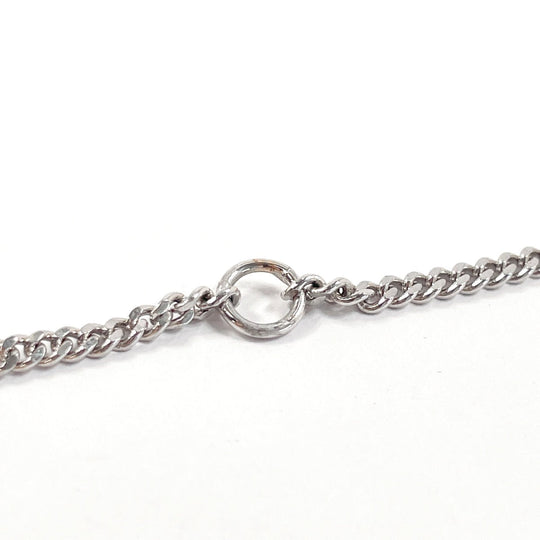 Dior bracelet Metal, Rhinestone Silver butterfly logo Women Used Authentic