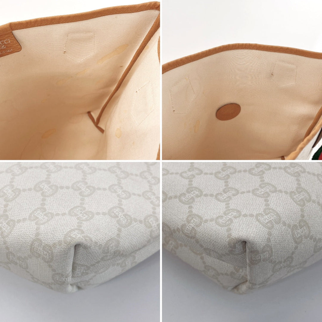 GUCCI Tote Bag GG plus white Sherry line Old Gucci