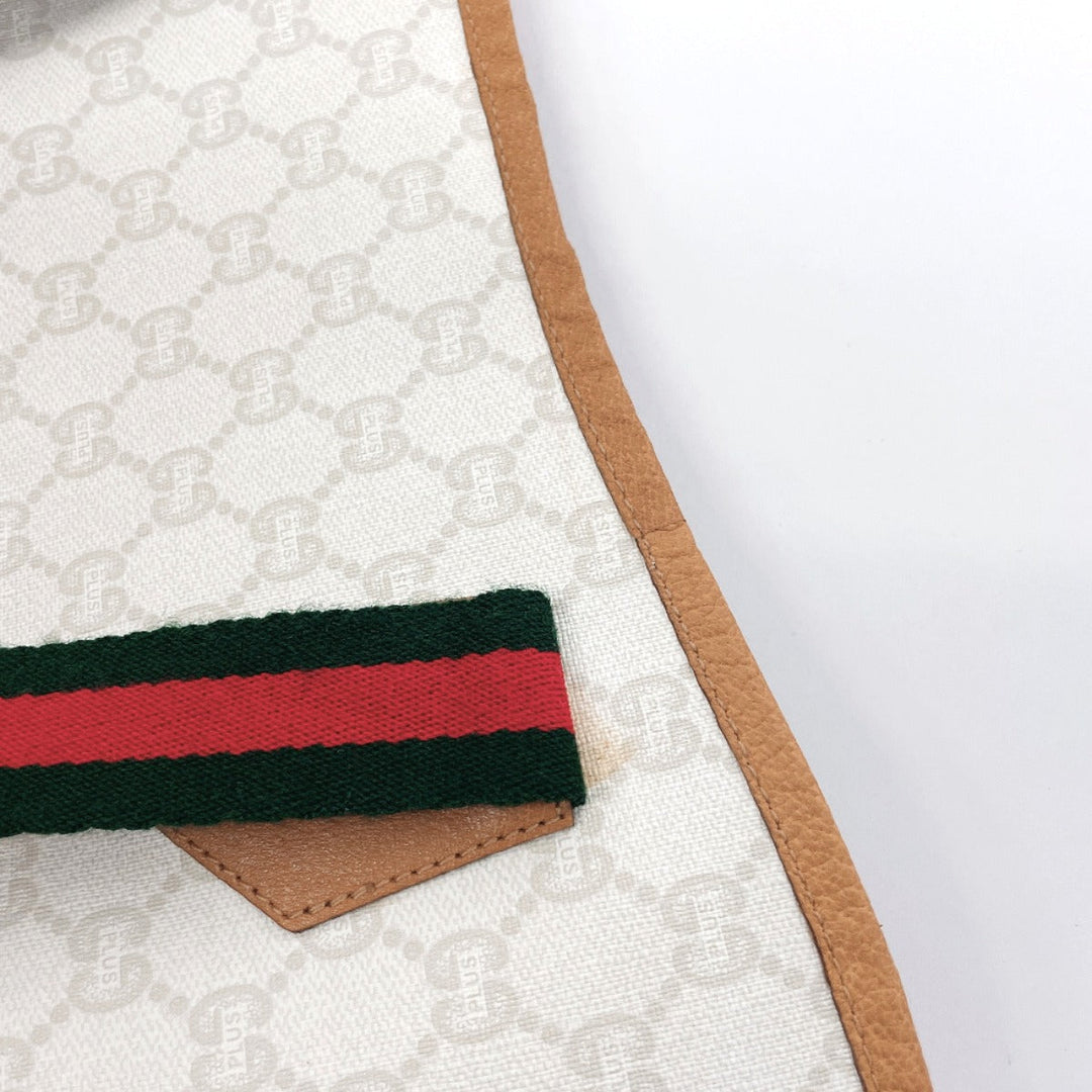 GUCCI Tote Bag GG plus white Sherry line Old Gucci