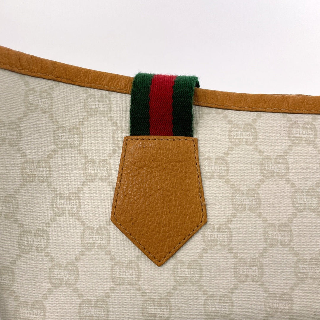 GUCCI Tote Bag GG plus white Sherry line Old Gucci