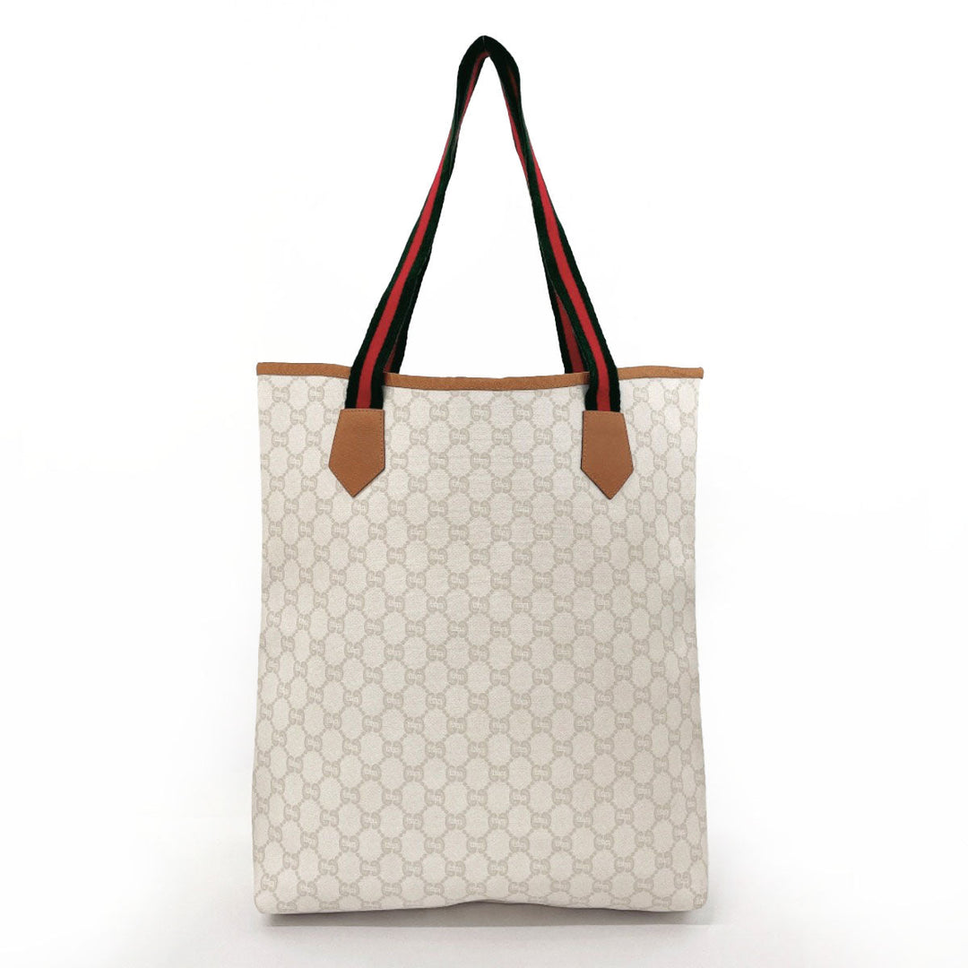 GUCCI Tote Bag GG plus white Sherry line Old Gucci