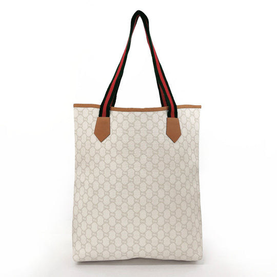 GUCCI Tote Bag GG plus white Sherry line Old Gucci