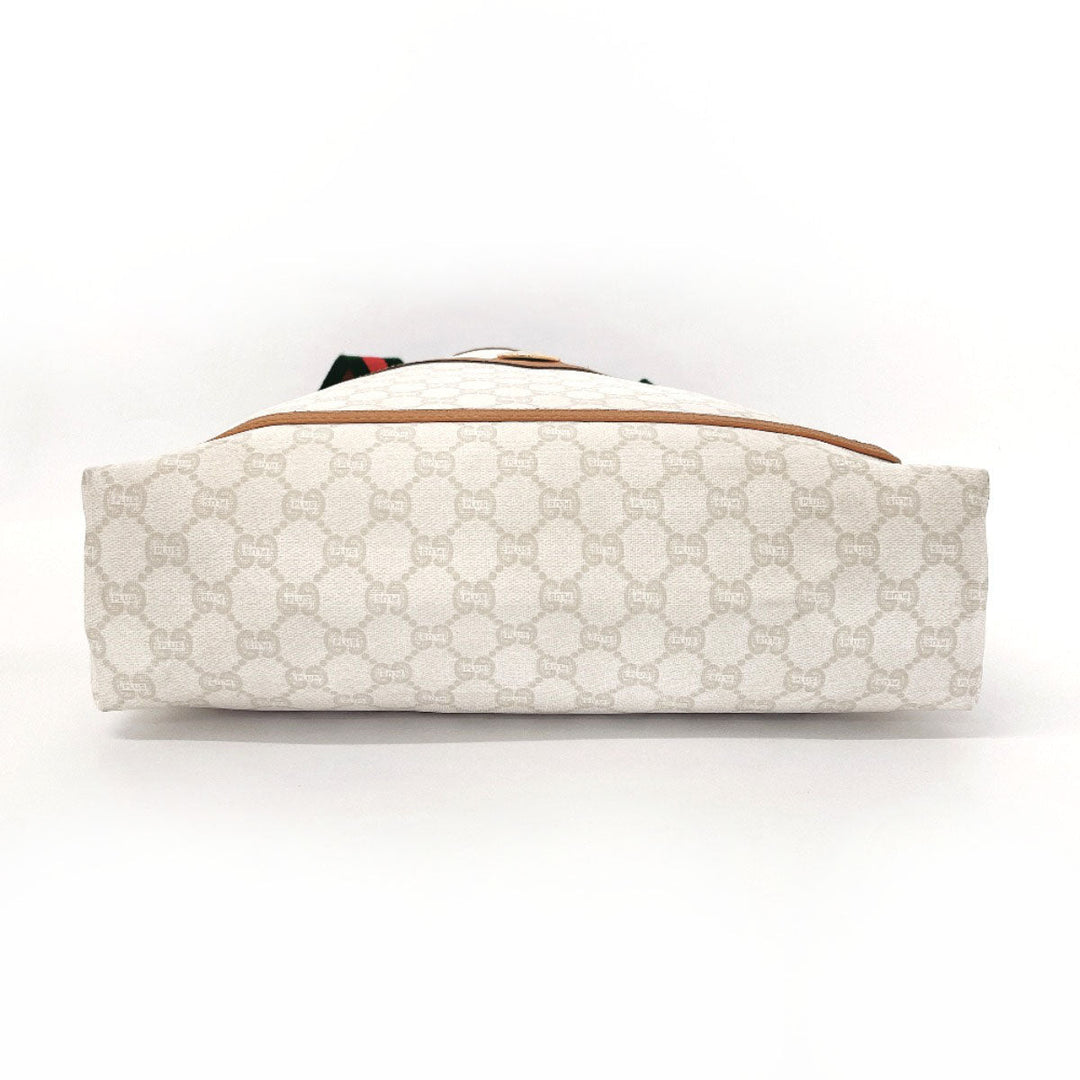 GUCCI Tote Bag GG plus white Sherry line Old Gucci