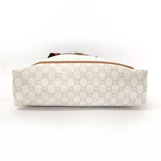 GUCCI Tote Bag GG plus white Sherry line Old Gucci
