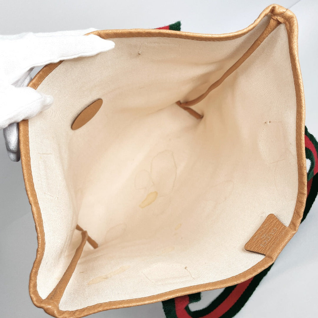 GUCCI Tote Bag GG plus white Sherry line Old Gucci