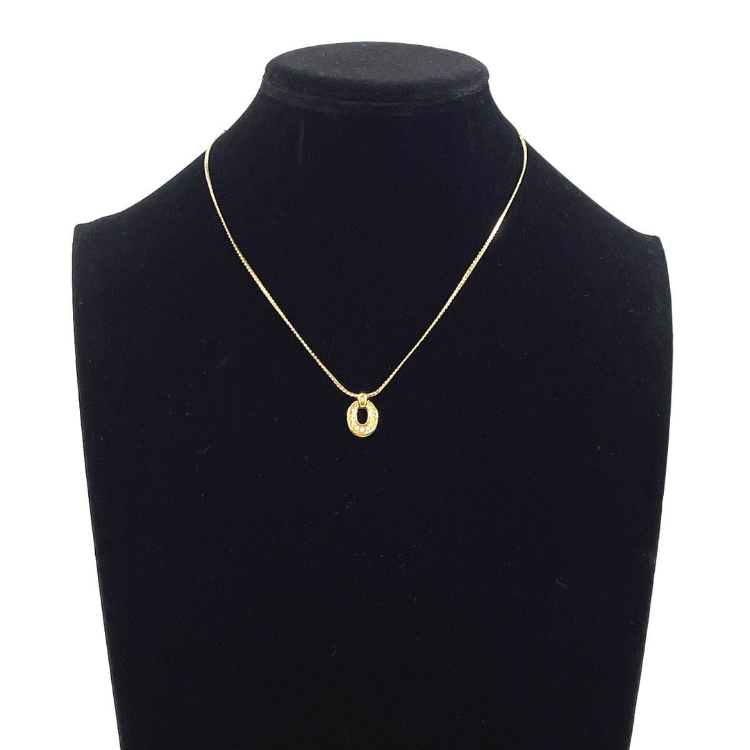 Christian Dior Necklace Metal, Rhinestone gold