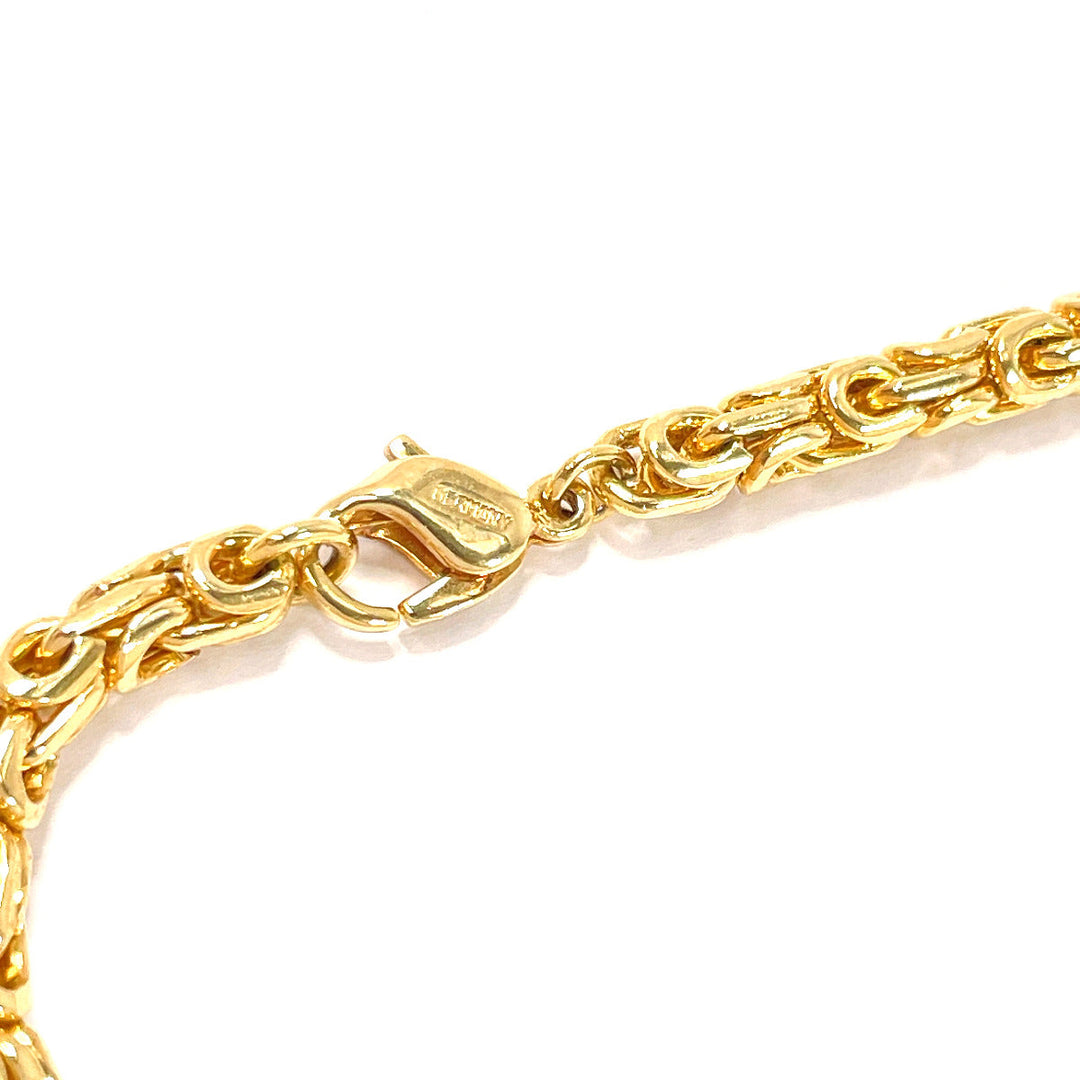 Christian Dior Necklace metal gold Chain Women Used Authentic
