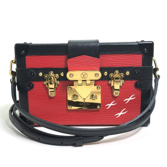 LOUIS VUITTON Shoulder Bag M54651 Epi Leather Red / black Epi Petite Mar Women Used Authentic