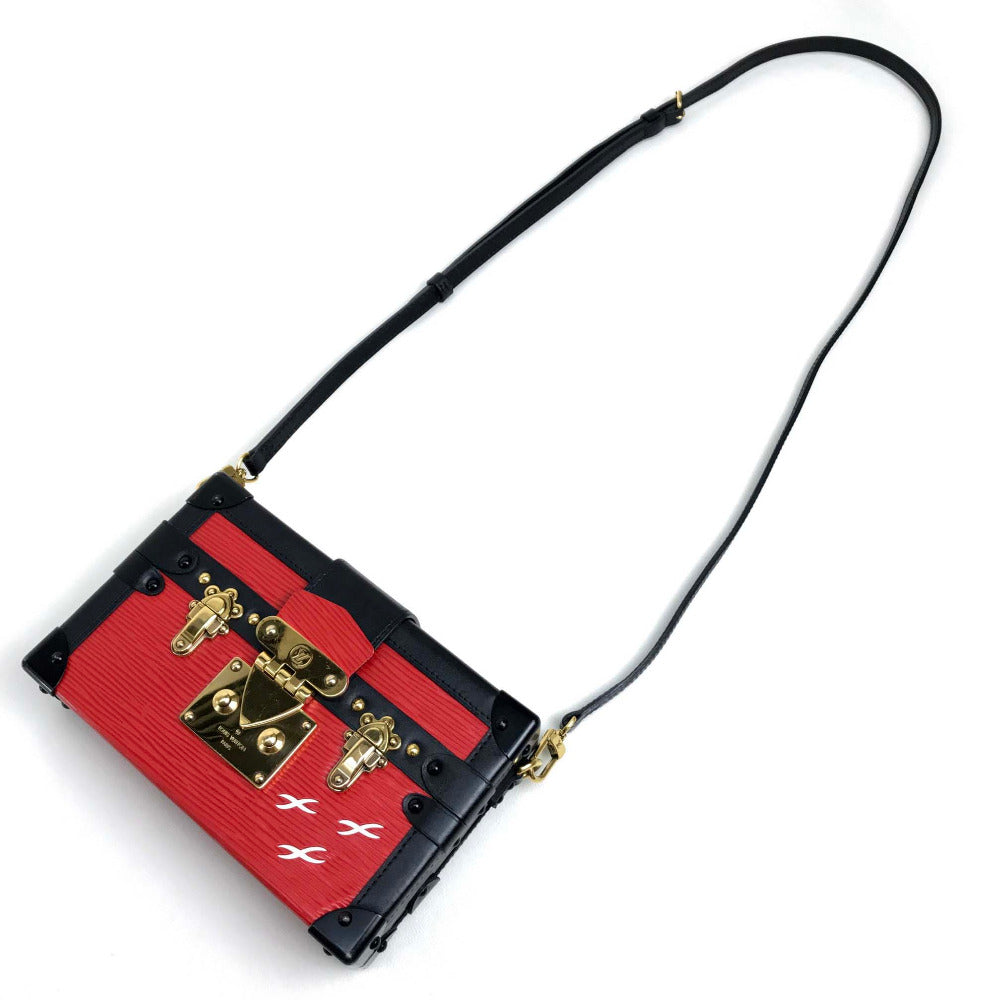 LOUIS VUITTON Shoulder Bag M54651 Epi Leather Red / black Epi Petite Mar Women Used Authentic