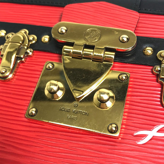 LOUIS VUITTON Shoulder Bag M54651 Epi Leather Red / black Epi Petite Mar Women Used Authentic
