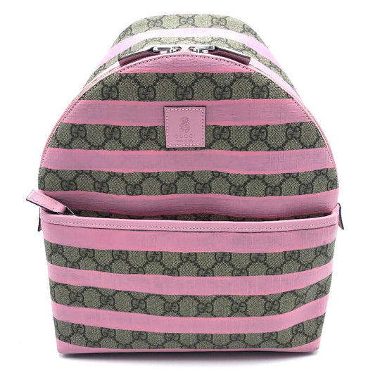 GUCCI Backpack 271327 GG Supreme Canvas Pink x Beige GG Supreme Children's Border