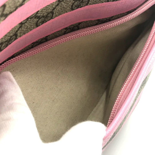 GUCCI Backpack 271327 GG Supreme Canvas Pink x Beige GG Supreme Children's Border